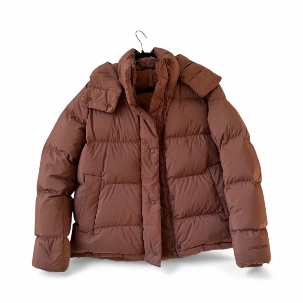 Lululemon Women’s Wunder Puff 600-Down-Fill Hooded Jacket - Brown - size 8 - Picture 2 of 7